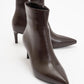 Noya Pointed Toe Slim Heel Boot - Brown