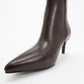Noya - Brown Pointed Toe Stiletto Heel Boot (Women)