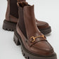Vesper Cognac Brown Buckled Chelsea Boot (Women)