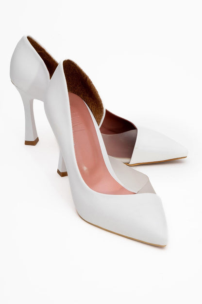 653 Heeled Shoe White