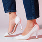 653 Heeled Shoe White
