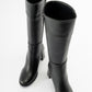 Maranta - Black Heeled Knee-High Boot (Women)