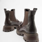 Vesper Brown Buckled Chelsea Boot (Women)