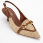 Osca - Cognac Pointed-Toe Heeled Pump (Women)