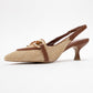 Osca - Cognac Pointed-Toe Heeled Pump (Women)