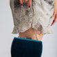 Francisca - Teal Blue Velvet Clutch