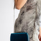 Francisca - Teal Blue Velvet Clutch
