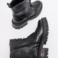 Coralo Black Lace‑Up Combat Boot (Women)