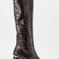 Belis - Brown Printed Heeled Boot (Women)