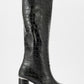 Belis - Black Printed Heeled Boot (Women)