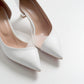 Vera White Pointed Toe Pump (Women)