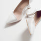 Vera White Pointed Toe Pump (Women)