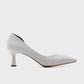 Vera White Pointed Toe Pump (Women)