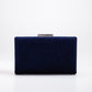 Clara - Dark Blue Suede Clutch
