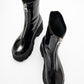 Ovil - Black Patent Thick Sole Zip Boot (Women)