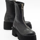 Ovil - Black Stretch Thick Sole Zip Boot (Women)