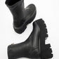 Ovil - Black Stretch Thick Sole Zip Boot (Women)