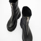 Ovil - Black Stretch Thick Sole Zip Boot (Women)