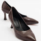Pedra - Brown Printed Heeled Shoe (Women)
