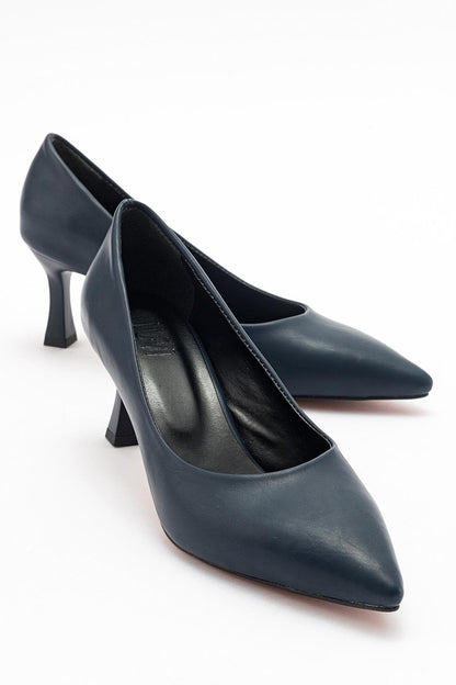 Pedra Heeled Shoe - Navy