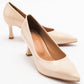Pedra Heeled Shoe - Nude Patent