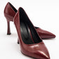 Forest Burgundy Patent Pointed Toe Pump (Women)