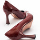 Forest Burgundy Patent Pointed Toe Pump (Women)