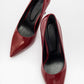 Forest Burgundy Patent Pointed Toe Pump (Women)