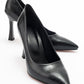 Forest Black Pattern Pointed-Toe Pump