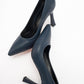 Forest Navy Cilt Pointed Toe Pump (Women)