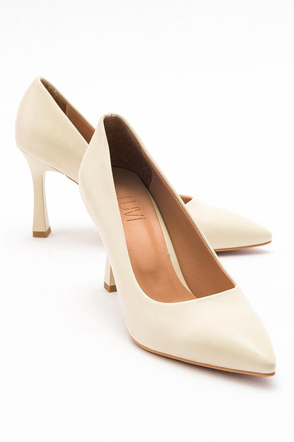 Forest Ecru Beige Pointed-Toe Pump