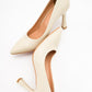 Forest Cream Beige Pointed Toe Pump (Women)
