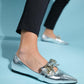 Helsi - Silver Ballet Flat (Women)