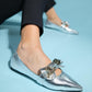 Helsi - Silver Ballet Flat (Women)