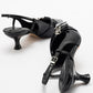 Woss - Black Patent Belt Detail Heeled Shoe (Women)