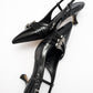 Woss - Black Patent Belt Detail Heeled Shoe (Women)
