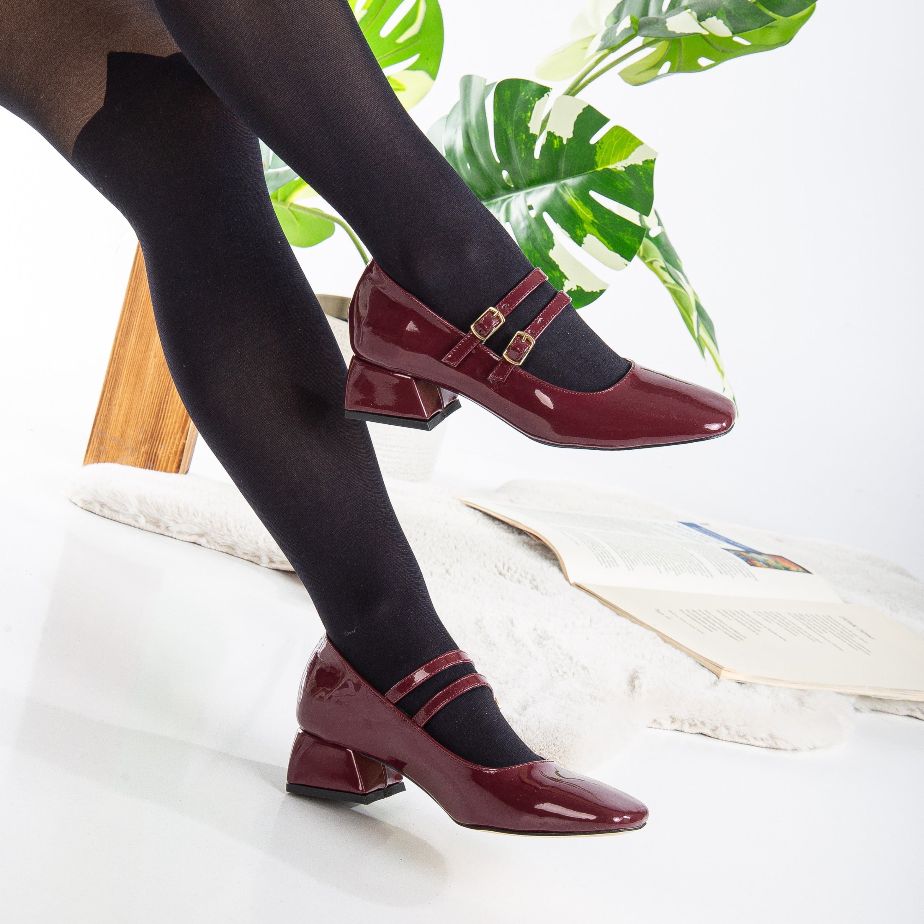 Lizbeth - Red Cherry Mary Jane Shoes – Prologue Shoes
