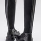 Chapel - Black Buckled Stretch-Detail Boot (Women)