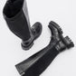 Chapel - Black Buckled Stretch-Detail Boot (Women)