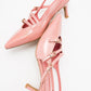 Magra Blush Patent Pointed-Toe Slingback Stiletto (Women)