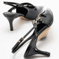 Magra Black Patent Pointed-Toe Slingback Stiletto (Women)