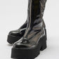 Amaronte - Black Patent Thick Sole Boot (Women)
