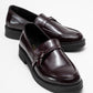 Galea - Burgundy Patent Buckle Genuine Leather Loafer (Women)