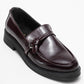 Galea - Burgundy Patent Buckle Genuine Leather Loafer (Women)