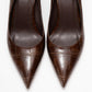 Puera - Tan Croc-Print Pointed Toe Platform Heel Shoe (Women)