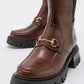 Chapel - Cognac Buckle Stretch Boot (Women)