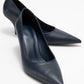 Marcus - Navy Heeled Pump (Women)