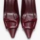 Astra - Burgundy Striped Buckle Heeled Pump (Women)