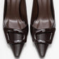 Astra - Brown Striped Buckle Heeled Pump (Women)