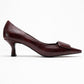 Marcia - Burgundy Printed Buckle Stiletto Heeled Shoe (Women)